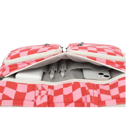 DACHEE Laptop Shoulder Bag for 15 Inch/15.6 Inch Macbook Pro - color: New Pink Checher