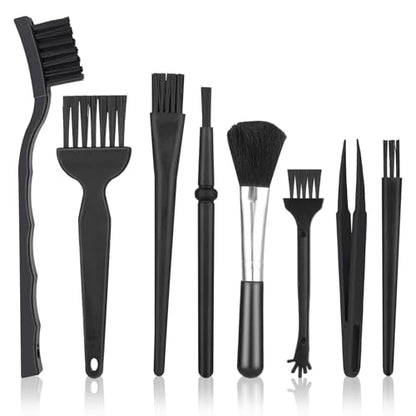 8 Pcs Anti Static Electronic Dust Cleaning Brushes Mini Keyboard Cleaning Brushes Kit Anti Static Brush for Laptop Computer Keyboard Motherboard Camera Small Space Car Lab
