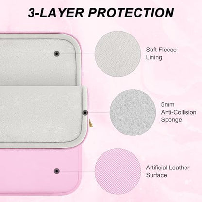 ARVOK Laptop Sleeve Case,Waterproof Notebook Cover for MacBook Air MacBook Pro inch, Computer Carrying Bag - color: Pink, size: 13 inch