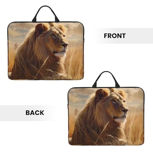 14 inch Laptop Sleeve with Handle Shockproof Laptop Bag Waterproof Computer Cover Bag Prairie Lion Briefcase