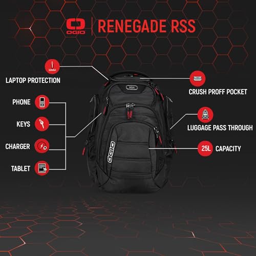 OGIO Renegade Backpack (Renegade, Black) - color: Black, style: Renegade