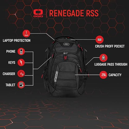 OGIO Renegade Backpack (Renegade, Black) - color: Black, style: Renegade