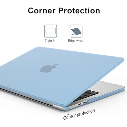 AKIT Compatible with MacBook Air 13 inch Case 2026 2025 2024-2022 M5 M4 M3 M2 Model A3449 A3240 A3113 A2681, Protective Laptop Hard Shell for MacBook Air 13.6" + Keyboard & Screen Cover, Air Blue - color: Air Blue