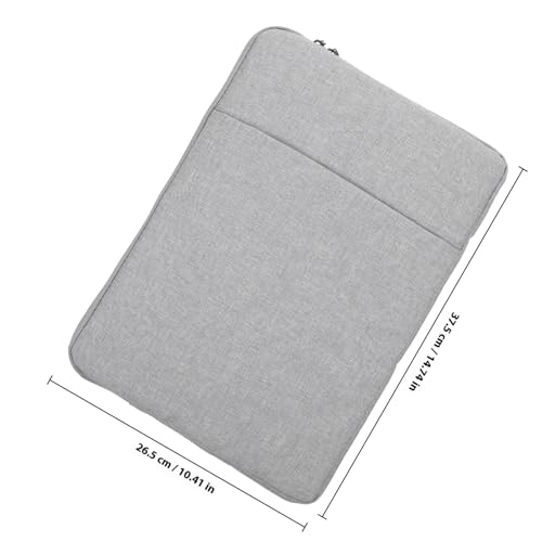 Waterproof 14-inch Laptop Bag Sleeve Gray Shockproof Sturdy Travel Carrying Case for Men and Women