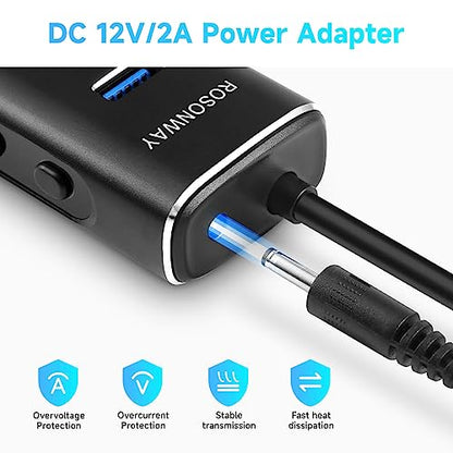 8-Port Powered USB 3.2 Hub 10Gbps with SD/TF Reader, RSH-A107D | USB Splitter with 6 USB-A 3.2 Gen 2 Data Ports, SD/TF Card Reader, 3.3ft USB Cable and 12V/2A Power Adapter for Laptop PC