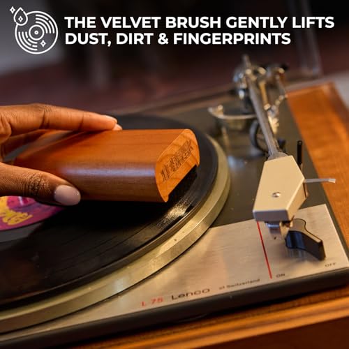 Big Fudge Vinyl Record Cleaning Kit - 4-in-1 Vinyl Record Cleaner Kit for Records Includes Ultra-Soft Velvet Brush Cleaning Liquid Stylus Brush and Storage Pouch - Pro Records Care - style: Premium Cleaning Kit