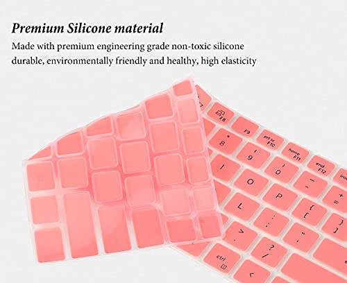 Keyboard Cover Skin for 14" Dell Latitude 7450 7440 7430 7420 7410 Notebook, Dell Latitude 5450 5440 5430 5431 5420/Dell Latitude 7520 15.6"/Dell Latitude 9510 9520 9420 9430 9440 Cover-Pink - color: Pink