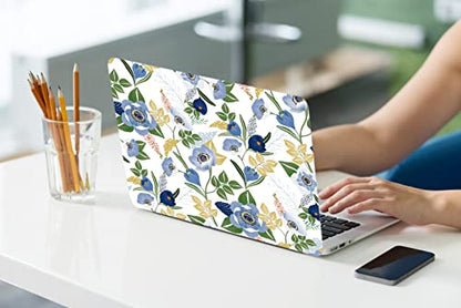 LanBaiLan Laptop Plastic Hard Shell Protective Case, Compatible for New MacBook Air 13 inch 2020 2019 2018 Release A2337 M1 A2179 A1932 Retina Display with Touch ID & Keyboard Cover, Flower Design - color: Flower Design