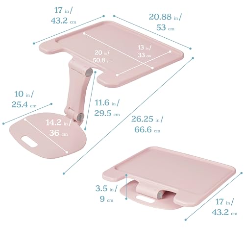 ECR4Kids The Surf Folding Portable Lap Desk, Large, Flexible Seating, Pink - color: Pink