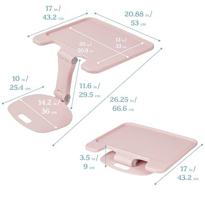 ECR4Kids The Surf Folding Portable Lap Desk, Large, Flexible Seating, Pink - color: Pink