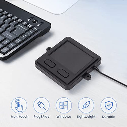 ASHATA Wired USB Touchpad, Portable Trackpad for Laptop and Desktop User, USB trackpad touchpad with 2 for Home Office Business Trip