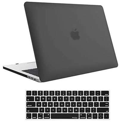 ProCase Hard Shell Case and Keyboard Cover for MacBook Pro 15 -Black | for MacBook Pro 15" 2019 2018 2017 2016 A1990/A1707 with Touch Bar - color: Black