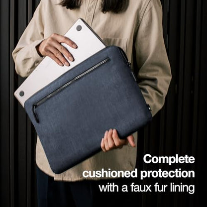 Incase Compact Laptop Sleeve with Woolenex - 14" MacBook/Laptop and iPad/Tablet Sleeve, Computer Case and Cover, Lightweight, Weather Resistant, with Slip Pocket for Accessories - Heather Navy - color: Heather Navy