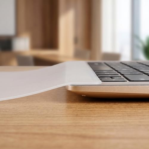 TORMEN Laptop Keyboard Cover Protector — Silicone Keyboard Skin L:14" x W:5" (36×13cm) for 15–17" Laptops Waterproof Dustproof Thin Typing Guard (2 Pcs Purple)