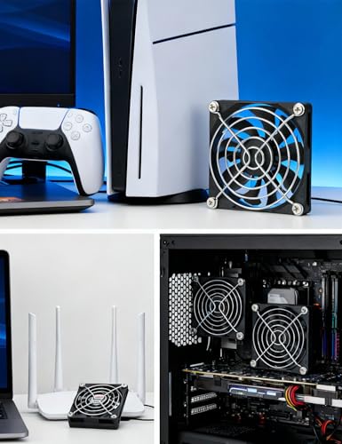 WWathai 2pcs 80mm x 10mm USB Computer Fan, USB Fans for Cooling Receiver DVR PlayStation Xbox Computer Cabinet Cooling 80x80x10mm - size: 80x10mm (5V)