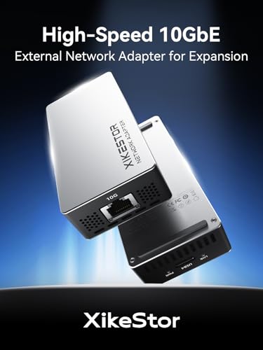 10G Ethernet Adapter, USB4 to 10G Base-T Thunderbolt 3/4 Compatible,10GB USB-C Ethernet Adapter,10Gbps RJ45 LAN,Aluminum Alloy Housing,Quiet and Intelligent Fan Temperature Control.