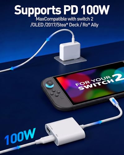 [Apple MFi Certified] USB C to HDMI Adapter, 4K@120Hz USB-C to HDTV Adapter | 4K@120Hz Type-C to HDMI Adapter & PD 100W Fast Charging for iPhone 17/16/15, MacBook, Tablets, Switch and More USB-C Devices