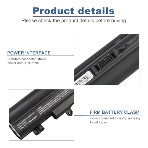 TREE.NB Laptop Battery AL14A32 for Aspire E1-571 E5-571 E5-411 E5-421 E5-511 E5-521 V3-472 V3-572 E14 E15 Touch Extensa 2509 2510 Travelmate P246 TMP246 Series, 4400mAh/11.1V/6-Cells - size: 8.05x2.03x0.78inch E5-571