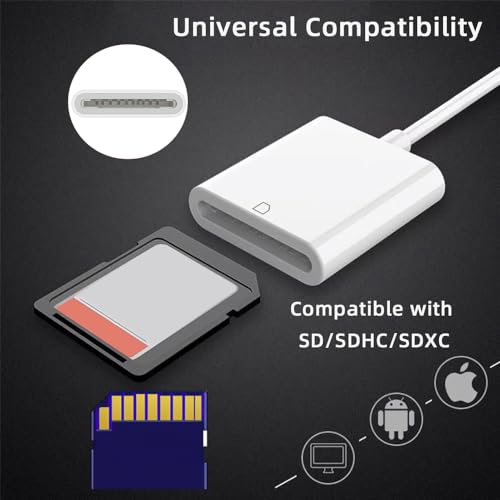 USB 2.0 Type C USB-C to Standard SD SDXC SDHC Card Reader Adapter Compatible with MacBook Laptop Tablet Phone - style: SD single port