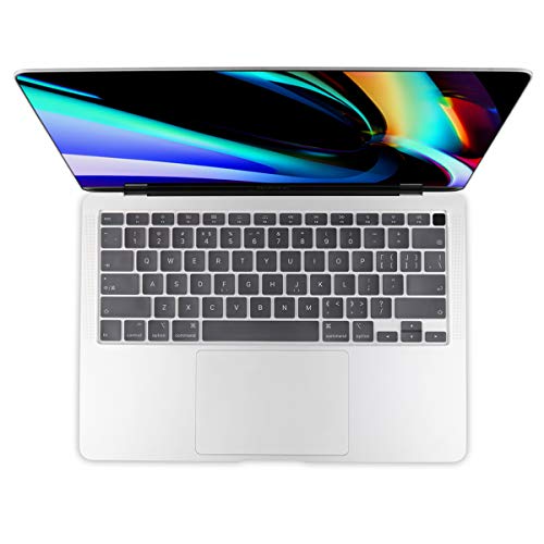 Batianda Ultra Thin Clear TPU Keyboard Cover for MacBook Air 13 Inch 2020 A2337 M1 Chip (with Touch ID & Retina Display) Waterproof Durable Laptop Protector Skin, Transparent - color: Transparent