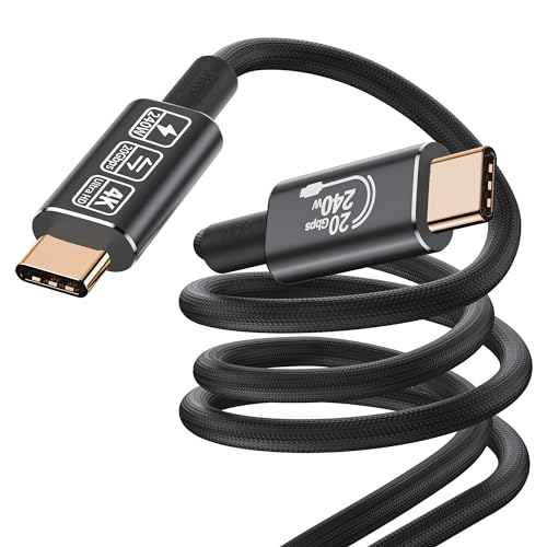 USB Type c Data Cable 10ft,Extra Long Data Cable,USB 3.2 to USB c Video and Power 4k Support 20Gbps 240W PD Fast Charging Cable, high Speed USB-c Cable, Compatible with MacBook,SSD - size: 10 ft