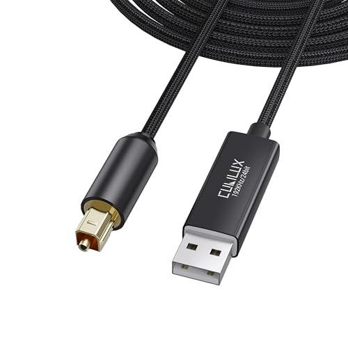 Cubilux USB A to TOSLINK Optical Audio Cable, Unidirectional USB Type A to SPDIF Digital Aux Cord, S/PDIF Transmitter for Computer/Laptop/PC(5.1 Surround Sound) and PS5/4(Stereo), NOT for TV, 6.6 FT