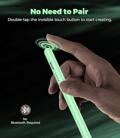 CMARS Active Stylus Pen for Touchscreen, Universal Tablet Pencil for Apple iPad/iPhone/Samsung/Huawei/Xiaomi/Android and More Devices, Rechargeable Digital Pens with Magnetic Function - Gr - color: Green