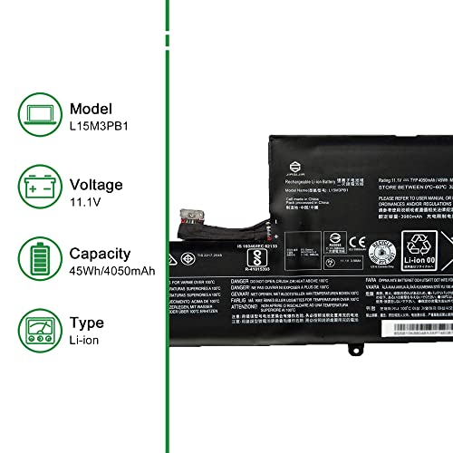 L15M3PB1 L15L3PB1 Laptop Battery Replacement for Lenovo Chromebook C330 81HY0000US S330 81JW0000US Series SB10W67248 5B10W67285 SB10W67366 5B10W67340 5B10K88047 5B10K88048 11.1V 45Wh - size: 10.2*5.9*1.2inch L15M3PB1