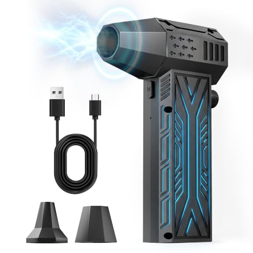 Compressed Air Duster 130000RPM Brushless Motor,Rechargeable Cordless Electric Air Blower,Infinite Speed Dust Remover for Computer, Keyboard, Home, Car & Outdoor
