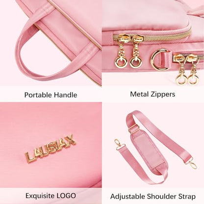 14 Inch Laptop Bag Case for Women Men Compatible with HP Chromebook OmniBook Envy/14 MacBook Pro M5/Dell Pro Inspiron XPS/Lenovo Yoga, Messenger Carrying Briefcase Computer Bag Case, Pink - color: Pink, size: 14 inch