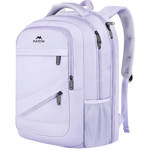 MATEIN Extra Large Laptop Backpack for Women, TSA Friendly Carry On Bag | 50 L Purple Backpack with Multiple Organized Pockets, Anti Theft Water Resistant Travel Laptop Daypack Fits 18.4 In Computer - color: Purple, size: 18 Inch