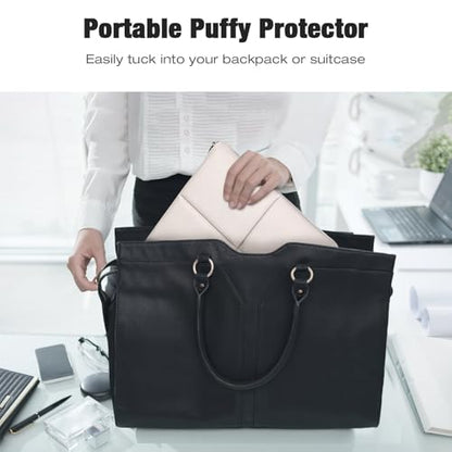 MoKo 13.3-14 Inch PU Leather Laptop Sleeve Fit with New Mac Neo 13", Mac Air 13'' M5 2026, Mac Pro 14'' M5, Mac Pro 13" M2/M1, Built-in Elastic Band, Laptop Carrying Case, White - color: White, size: 13.3-14 inch