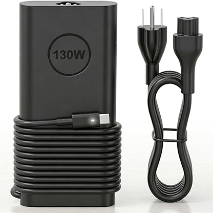 130W USB C Laptop Charger Compatible with Dell XPS 15 17 9575 9500 9510 9520 9530 9700 9710 9720 9730 Precision 5530 5550 5560 5570 5750 5760 5770 Latitude 5401 5411 5501 5511 5520 Power Supply Cord - color: Black4