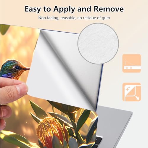Laptop Skin Sticker Decal 15.6 Inch,12 13 13.3 14 15 15.6 in Laptop Netbook Skins for Notebook,Art Decal Removable Waterproof Scratch Resistant,Universal Vinyl Cover,Hummingbird Flower - color: Hummingbird Flower