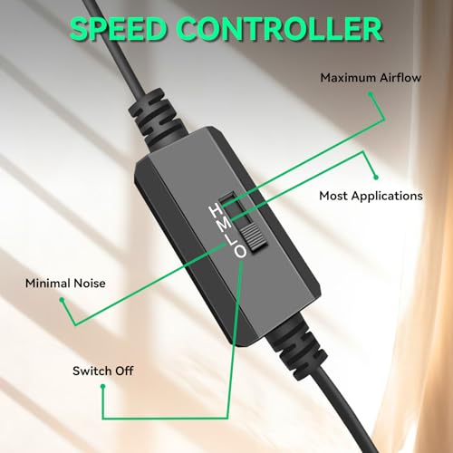 USB Computer Fan, 120mm USB Fan with 3 Speeds Controller Small PC USB Fans for Cooling Cabinet Case Receiver Server DVR Greenhouse TV Router Xbox PlayStation - style: 1 Pcs