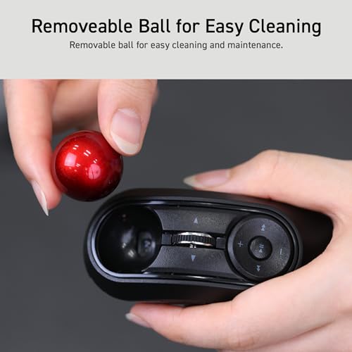 ELECOM Relacon Handheld Trackball Pointer, Ergonomic Thumb Mouse for Right or Left Hand, Bluetooth, 10 Buttons for TV, Presentation, Game, PC & MAC - style: Bluetooth