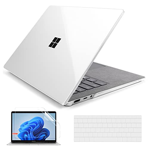 Batianda Clear Case for 13.5" Microsoft Surface Laptop 5 4/3 with Alcantara Palm Rest Model 1950/1867, Crystal Protective Plastic Hardshell & Keyboard Cover & Screen Protector,Transparent - color: Crystal Clear, size: with Alcantara Palm Rest