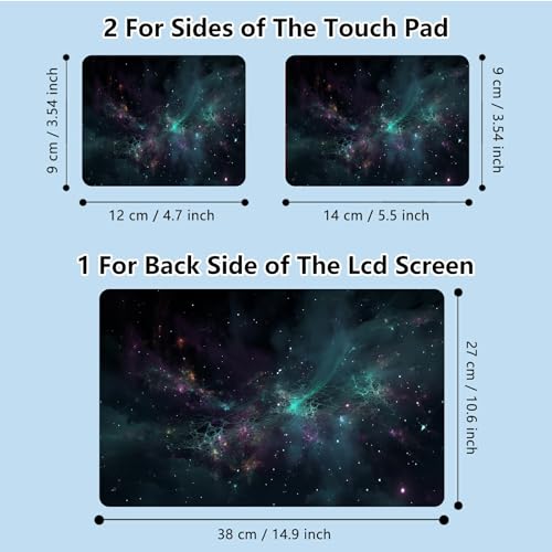 Universal Laptop Skin Sticker with 2 Wrist Pad Skins, Waterproof Scratch Resistant Vinyl Laptop Cover Decal, Cut to Fit for 11–15.6 Inch MacBook HP Dell Lenovo, Cosmetic Sky - color: Cosmetic Sky
