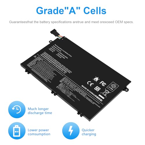 Futurebatt 01AV448 01AV445 L17C3P51 SB10K97609 Laptop Battery Replacement for Lenovo ThinkPad E480 E485 E495 E580 E585 E490 E590 E595 E14 E15 Series L17M3P52 01AV447 01AV446 L17L3P51 L17M3P51 - size: 01AV448 8.90 4.88 0.67in