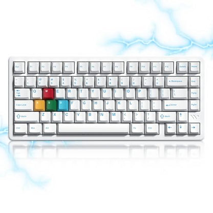 Womier SK75 TMR Keyboard Gaming 75% Hall Effec,Wireless Mechanical Keyboard | Rapid Trigger Custom Magnetic Switches Keyboards with 8000 Hz Hot Swap, BT/2.4G/USB-C for Mac Windows Linux,White-Aluminum - color: White