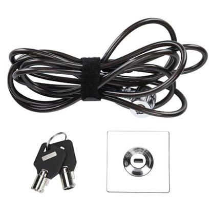 2m Galvanized Steel Laptop Cable Lock - Universal Security Anti Theft Cable with 180° Rotating Head and Keys for Most Laptops & Projectors