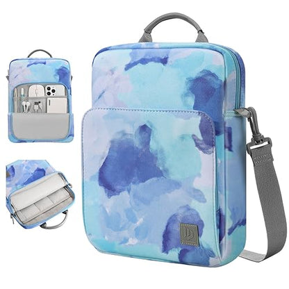 Dadanism 9-11 Inch Tablet Sleeve Bag Carrying Case with Shoulder Strap | Fits iPad (A16) 11", iPad 10th Gen 10.9", iPad Air M4/Pro M5 11", iPad 9/8/7th 10.2", Galaxy Tab A11+ Plus 11", Graffiti blue - color: Graffiti Blue, size: 9-11 Inch