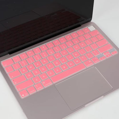 Allinside Keyboard Cover for 2026 MacBook Neo 13-inch A3404 (A18 Pro) & MacBook Air 13"/15" and MacBook Pro 14"/16" (M5 Chip), Premium Silicone Keyboard Protector Skin, US ANSI Layout, Cream Pink - color: Cream Pink