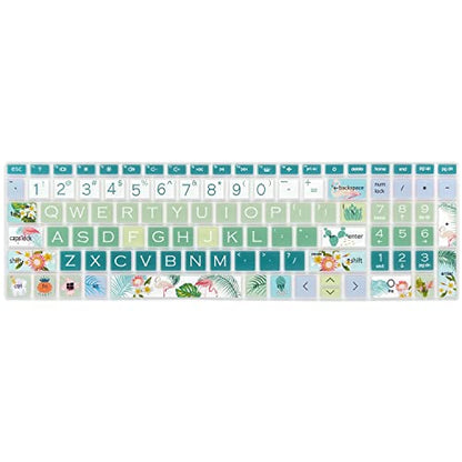 Keyboard Cover for 15.6 HP Laptop 15-fc 15-fd 15t-fd 15z-fc Series, HP Pavilion 15-eg 15t-eg 15-eh 15-er, 17z-ca 17-cn 17-cp 17z-cp Series, Flamingo - color: Flamingo