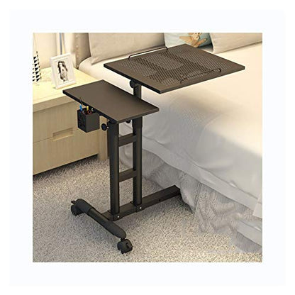 GaRcan Overbed Table Wheels The Sofa Overbed Table Rolling Table Tilting Overbed Table with Wheels Rolling Laptop Table Overbed Desk Rolling Laptop Stand Over Bed Desk