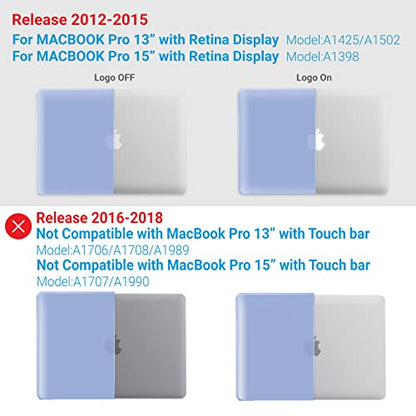 IBENZER Compatible with MacBook Pro 13 Inch Case 2015 2014 2013 end 2012 A1502 A1425, Hard Shell Case with Bag & Keyboard Cover & Screen Film for Old Version Mac Pro 13, Serenity Blue, R13-SRL+3SP - color: Serenity Blue