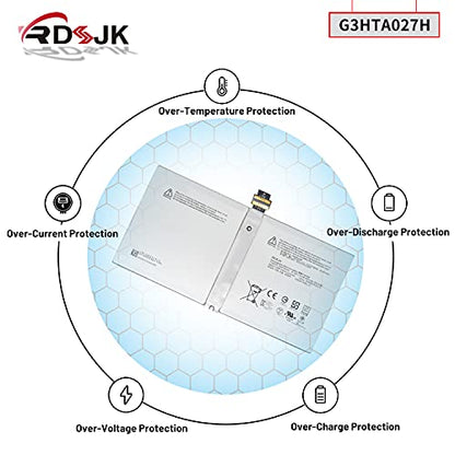 G3HTA027H DYNR01 Laptop Battery for Microsoft Surface Pro 4 Pro4 1724 12.3" Series Tablet DYNRO1 G3HTA026H 7.5V 38.2Wh 5087mAh with Tools