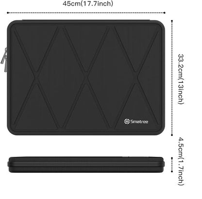 Smatree 18 inch Hard Laptop Case for ASUS ROG Strix Scar 18 2025 G835/2024 | Compatible for ASUS ROG Strix Scar 18 2023 G834, ROG Strix G18 2025/2024/2023, Gaming Laptop Anti-Shock Carrying Case - color: Black-for 18inch ASUS Laptop