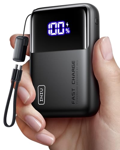INIU 20000mAh Laptop Power Bank, Ultra Compact 65W PD Dual Fast Charging Portable Charger, TSA Approved Battery Pack with USB C Cable for Travel MacBook iPad Tablet Switch iPhone 17 16 Pro Samsung S25 | USB C Cable, Flight-Safe, Travel Essentials, Portabl