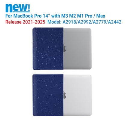 IBENZER Compatible with MacBook Pro 14 Inch Case 2026 2025 2024 2023 2022 M5 M4 M3 M2 M1 A3434 A3112 A3185 A3401 A2918 A2992 A2779 A2442 Mac Pro/Max,HardShellCase&KeyboardCover,StarBlue,T14-S-BL+1 - color: Star Blue, size: For Macbook Pro 14" with Touch I